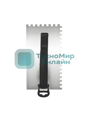 Гладилка нержавеющая Rexant 130х270 мм, зуб 10х10 мм, пластиковая ручка