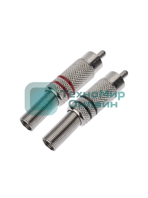 Разъем штекер PROconnect RCA металл пайка ZN черный/красный