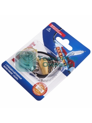 Выключатель Rexant для настенного светильника c проводом и деревянным наконечником, серебряный, 1 шт.