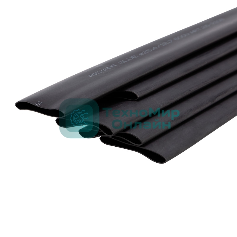 Трубка термоусаживаемая двухстенная клеевая Rexant 25.4/12.7мм (уп.5шт) по 1м черный