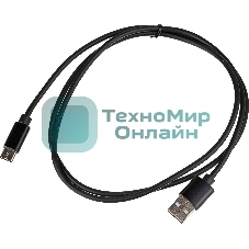 Кабель USB (m)-USB Type-C (m) 1м черный