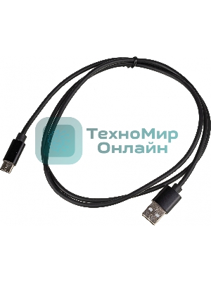 Кабель USB (m)-USB Type-C (m) 1м черный