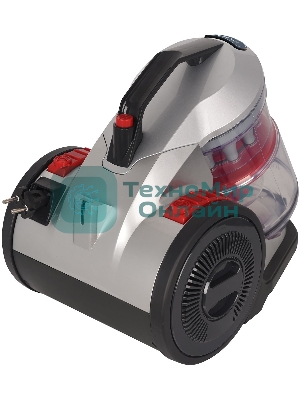 Пылесос Hyundai HYV-C2950 черный/красный, 380/2400 Вт, уборка сухая, пылесборник контейнер 3.5 л