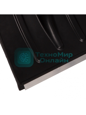 Лопата для уборки снега пластиковая, 380х385х1420 мм, деревянный черенок Россия