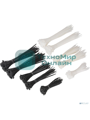 Стяжка (хомут) нейлоновая ExeGate CV66-200x3.6B (нейлон 6.6, 200x3.6мм, неоткрывающаяся, halogen free, -40°C - +85°C, черная, 100 шт)