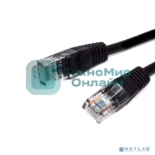 Кабель патч-корд, Filum FL-U5-3M-BK U/UTP 5e cat. 3м, 26AWG(7x0.16 мм), омедненный алюминий (CCA), PVC, чёрный