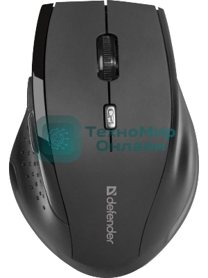 Мышь беспроводная Defender Accura MM-365 черный, 1600 dpi, радиоканал, USB, кнопки - 6