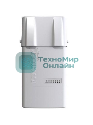 Точка доступа MikroTik RB912UAG-5HPnD-OUT BaseBox 5 (RouterBOARD 912UAG with 600Mhz Atheros CPU, 64MB RAM, 1xGigabit LAN, USB, miniPCIe, built-in 5Ghz 802.11a/n 2x2 two chain wireless with two RP-SMA connectors, Ro