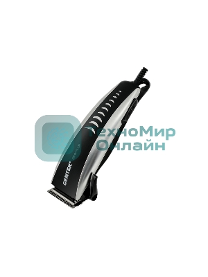 Машинка для стрижки Centek CT-2123 (черный/серебро) 10Вт, стальные лезвия, прорезиненный корпус