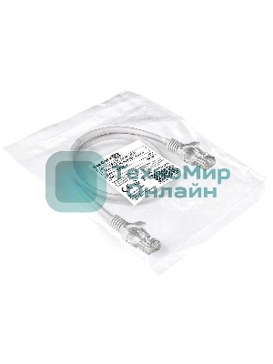 Патч-корд ExeGate EX286379RUS UTP-RJ45-RJ45-5e-0,5M-LSZH-GY, UTP, cat.5e, LSZH, 0.5м, серый
