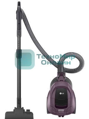 Пылесос LG VC5420NHTCW фиолетовый, 380/2000 Вт, уборка сухая, пылесборник контейнер 1.3 л