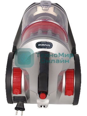 Пылесос Hyundai HYV-C2950 черный/красный, 380/2400 Вт, уборка сухая, пылесборник контейнер 3.5 л
