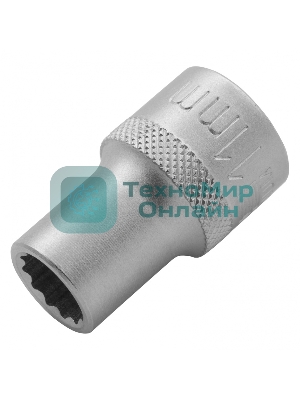 Головка торцевая Stels 11 мм, 12-гранная, CrV,под квадрат 1/2