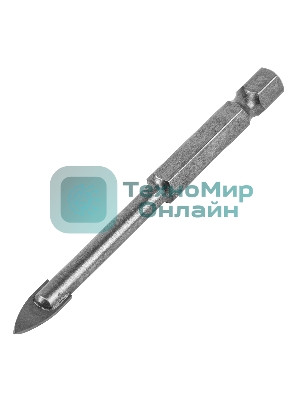 Сверло по керамической плитке и стеклу Matrix, 6 мм, 6-гр хвостовик