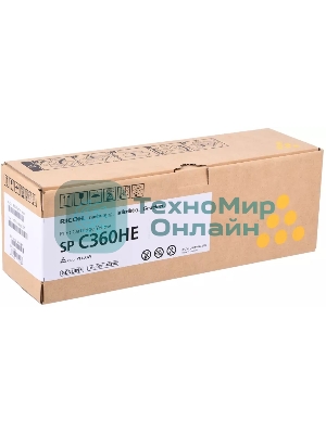 Картридж лазерный Ricoh SP C360HE желтый для SP C360DNw/SP C360SNw/SP C360SFNw/SP C361SFNw 6000 страниц.