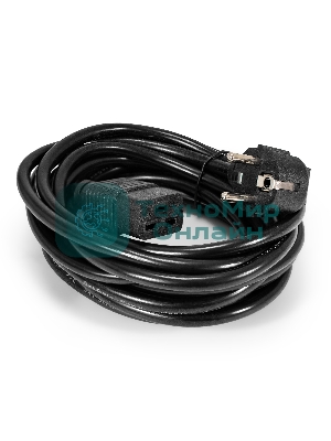 Кабель питания ExeGate Special PC19-5S (Евровилка Schuko->C19, 3*1.5мм2, CCA, черный, 5м)