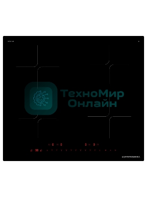 Индукционная варочная панель Kuppersberg ICI 605, индукционная, inverter, High-Tech, 60 см, пауза, таймер, блокировка панели управления, автоматическое отключение, бустер, 9 уровней мощности, прямые края, индикация остаточного тепла, сенсорное управление/invisible, черный