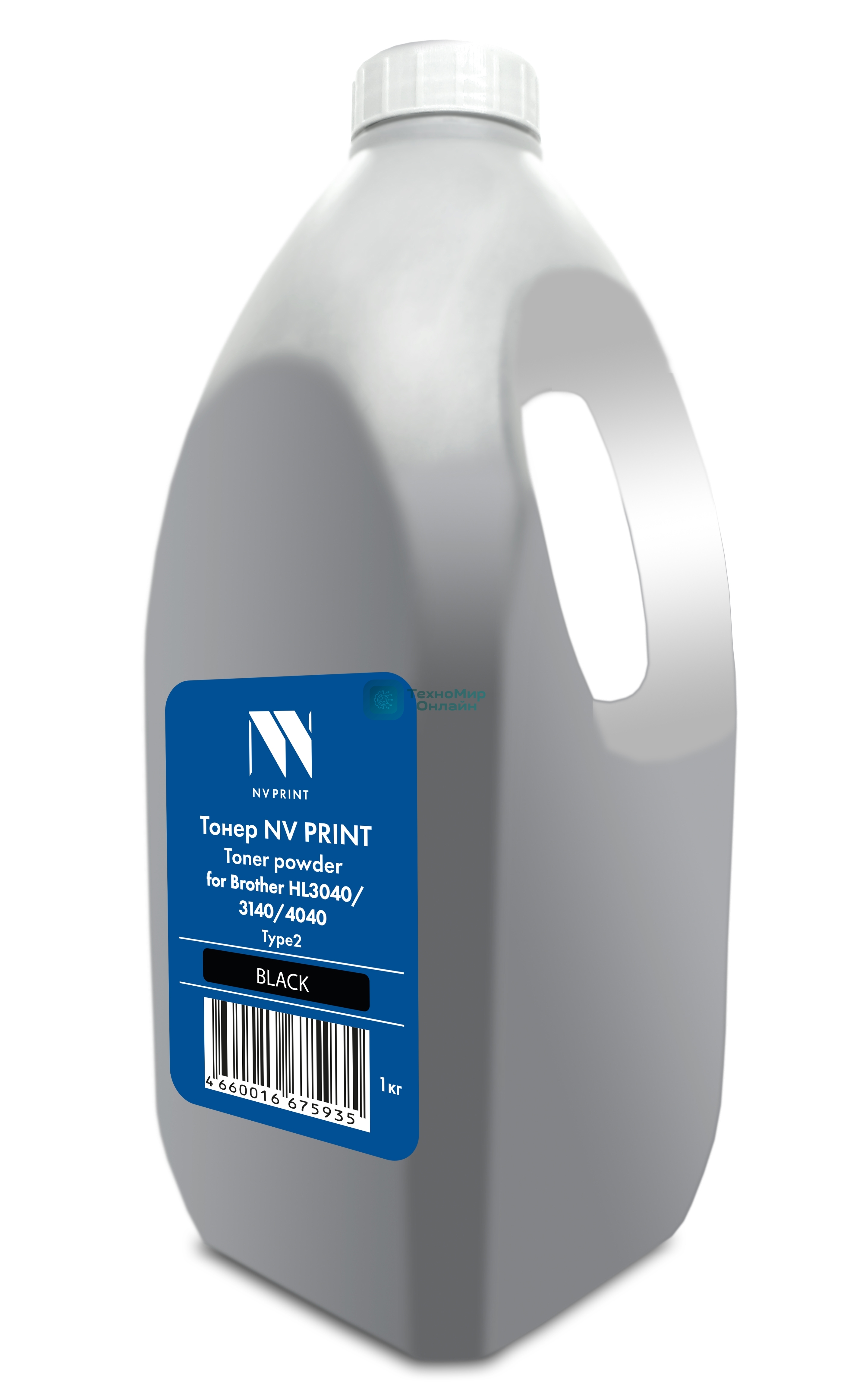 Тонер NVPrint для Brother HL3040/3140/4040 Type2 (1 кг) черный совместимый (аналогNV-HL3040-PR-1KGbK, B1408)