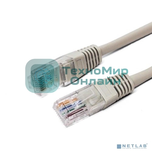 Кабель патч-корд, Filum FL-U5-C-0.5M U/UTP 5e cat. 0.5м, 26AWG(7x0.16 мм), чистая медь, PVC, серый