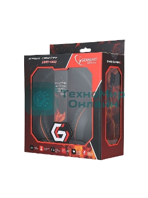 Гарнитура Gembird MHS-G100 чернцый/оранжевый, проводная