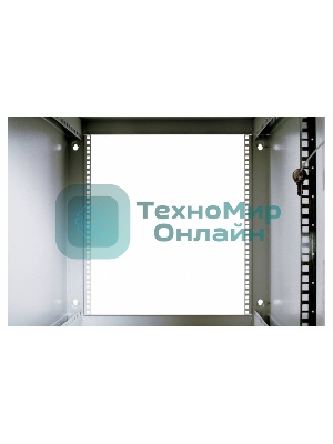 Шкаф настенный ЦМО ШРН-12.650 12U 600x650мм пер.дв.стекл несъемные бок.пан. 50кг серый