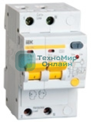 Выключатель автоматическийIEK MAD12-2-025-C-030 Диф.автомат АД12М 2Р С2530мА IEK