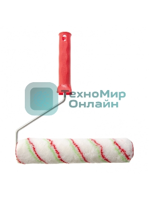 Валик Сибртех Эмали, 250 мм, ворс 12 мм, D 36 мм, D ручки 6 мм, полиамид, полиакрил