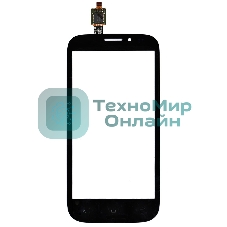 Сенсорное стекло (тачскрин) для Fly IQ4404 Spark, черное