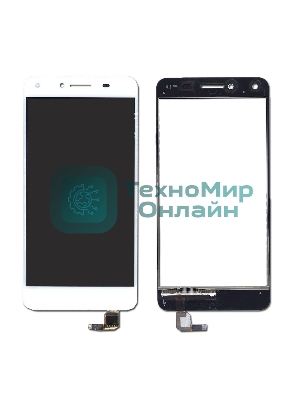 Сенсорное стекло (тачскрин) для Huawei Honor Y5 II 3G, белое