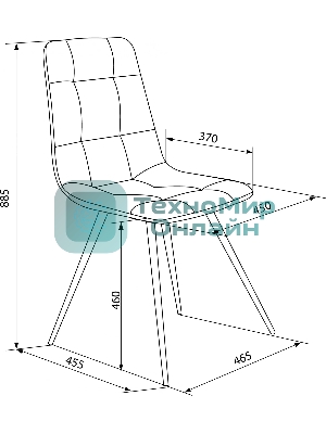 Стул для дома Бюрократ CH-K1_4 комплект 4шт св.серый Holland 09 металл черный на ножках