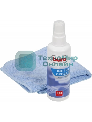 Чистящий набор (салфетки + гель) Buro BU-S/MF (салфетка и спрей) для экранов и оптики блистер 100 мл