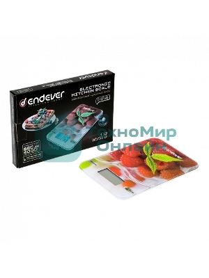 Весы кухонные Endever Chief-506 Цена деления - 1 г, Ситема мер в килограммах, граммах, ЖК дисплей.