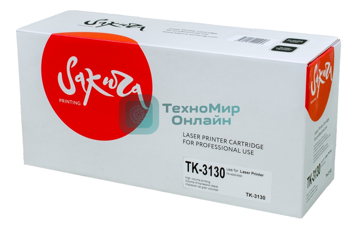 Картридж лазерный Sakura TK3130 для Kyocera Mita FS-4200/4300, черный, 25000 к.