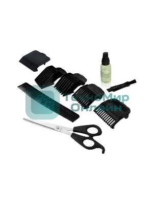 Машинка для стрижки Centek CT-2123 (черный/серебро) 10Вт, стальные лезвия, прорезиненный корпус