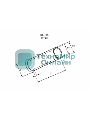 Наконечник штыревой втулочный Rexant L-7 мм 1.5 мм² (НШВ 1.5-8/НГ 1.5-7)