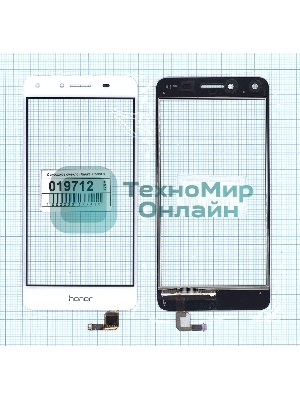 Сенсорное стекло (тачскрин) для Huawei Honor Y5 II 3G, белое