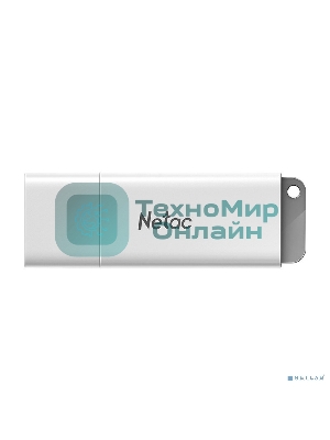 Флешка USB Netac U185 (NT03U185N-032G-20WH), 32Gb, USB 2.0, R/W 25/10, белый/серый