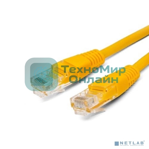 Кабель патч-корд, Filum FL-U5-C-3M-Y U/UTP 5e cat. 3м, 26AWG(7x0.16 мм), чистая медь, PVC, жёлтый