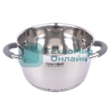 Кастрюля Rondell RDS-023 с\кр 18 см, (2,3л) Flamme (нерж.сталь 18/10,ручки из нерж.стали со вставкой силикон)