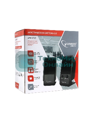 Акустическая система Gembird SPK-510, черный, 6 Вт, рег. громкости, разъем для наушников,USB-питание
