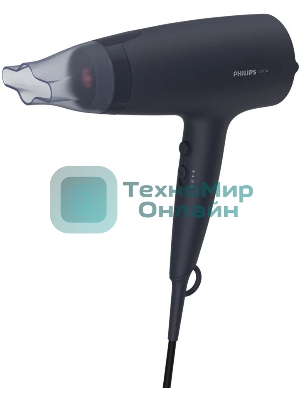 Фен Philips BHD360/20 черный/синий, 2100 Вт, ионизация