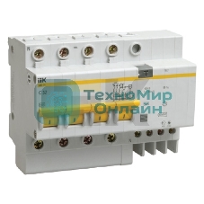 Выключатель автоматический дифференциального тока 4п C 63А 30мА тип AC 4.5кА АД-14 IEK MAD10-4-063-C-030