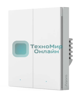Выключатель умный Aqara Smart wall switch H1 (with neutral, double rocker) WS-EUK04