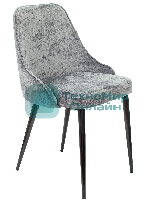 Стул для кухни Бюрократ KF-5_2 Light 19, комплект 2 шт серый металл черный на ножках