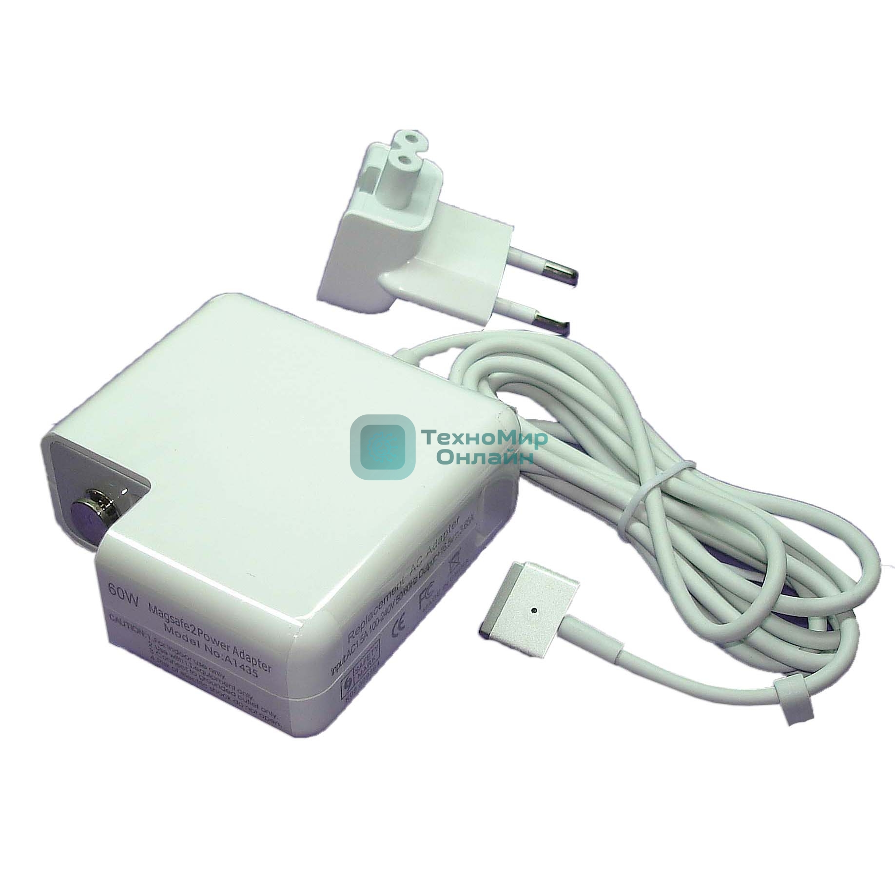 Блок питания (сетевой адаптер) для ноутбуков Apple 16.5V 3.65A 60W MagSafe2 T-shape REPLACEMENT OEM