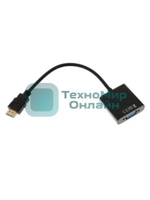 Адаптер HDMI (M)-VGA (F) 00-00027496 черный GOPOWER