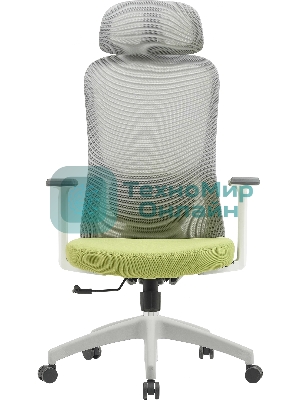 Кресло Cactus CS-GMC515-GYGN серый, сетка, подголовник