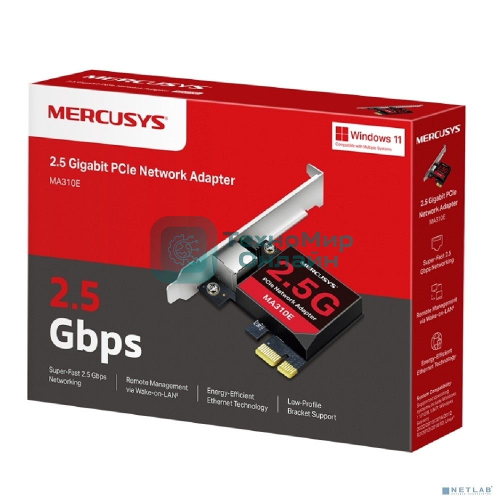 Сетевой адаптер PCI-Express Mercusys MA310E