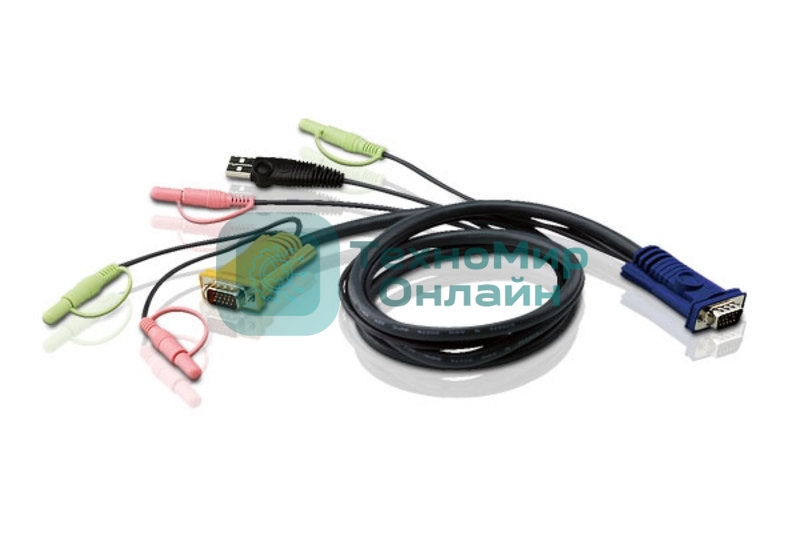 Кабель ATEN CABLE HD15M/USBM/SP/SP-SPHD15M; 1.8M