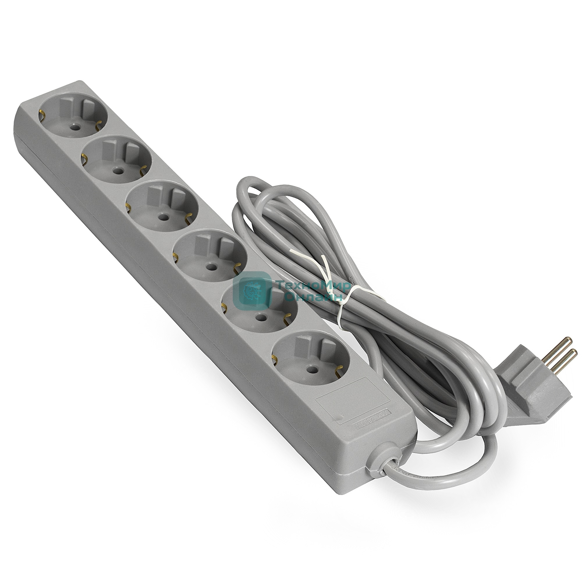 Сетевой фильтр ExeGate EX285835RUS ECE-6-5G (6 евророзетки с заземлением, 5 м, серый)